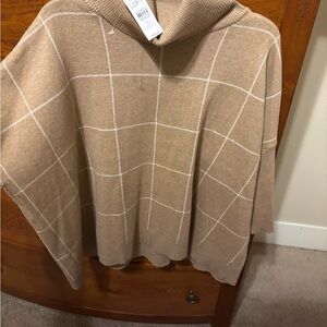 LOFT Tan Shrug Sweater with Minimalist Design